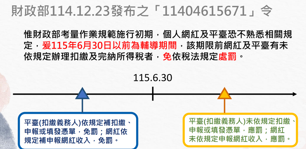 網紅課稅時間點
