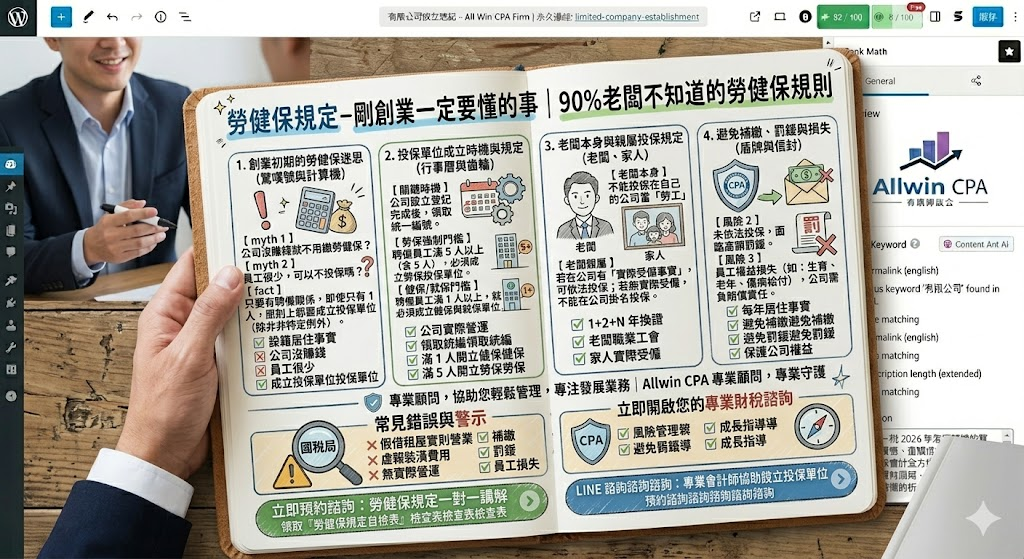 創業老闆必懂勞健保規定-歐致聖會計師專家筆記