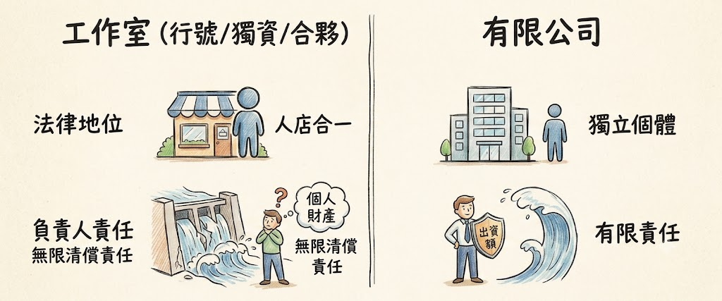 工作室與有限公司差異